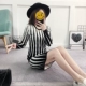 2017 mùa thu Hàn Quốc của áo len mới hai dây phù hợp với đầm nữ thời trang thu đông và áo len dài tay mùa đông áo thun tay dài Áo / áo thun