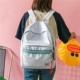 Ba lô đại học đơn giản Wind Canvas Nữ Nữ sinh viên Hàn Quốc Túi sinh viên Thời trang Joker Casual Ba lô Gửi mặt dây chuyền