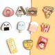 Phim hoạt hình Nhật Bản và Hàn Quốc vui nhộn dễ thương huy hiệu pizza kem Kem Altman xương rồng mềm dễ thương quần áo trâm huy hiệu cài áo Trâm cài