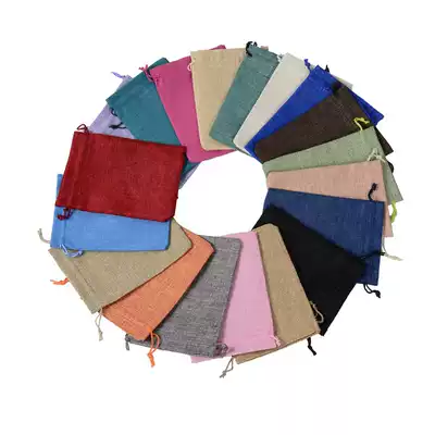13x18 linen corset pocket jewelry gift bag sachet sachet drawstring linen packaging bag