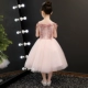 Váy bé gái một vai trẻ em váy cưới sinh nhật công chúa váy fluffy hoa cô gái đi bộ hiển thị trang phục piano