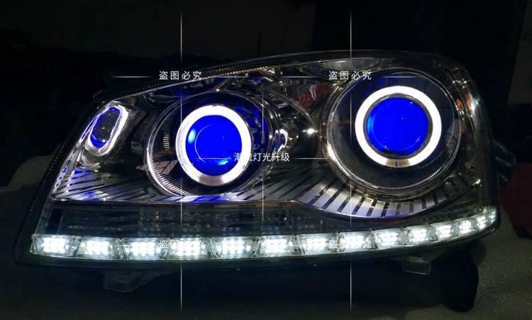 Great Wall pickup Wind Jun 3 Wind Jun 5 headlight assembly modified lens Xenon lamp Angel eye eye LED tear eye accessories