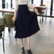 Hàn quốc phiên bản của mùa thu và mùa đông mới nữ phù hợp với sinh viên chic cao eo tươi phần dài váy trên đầu gối hoang dã Một từ váy
