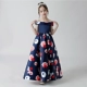 Người mẫu catwalk tổ chức trang phục trẻ em ăn mặc hoa cô gái sợi buổi tối cô gái tutu váy sinh nhật piano