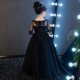 2018 trẻ em mới tay dài công chúa váy cô gái đen lớn mô hình sàn catwalk dạ hội trang phục quý phái mùa hè shop quần áo trẻ em đẹp Váy trẻ em