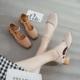 Giày bà ngoại mới 2018 phiên bản Hàn Quốc hoang dã với đôi sandal nữ mùa hè mũi vuông retro với một đôi giày Mary Jane