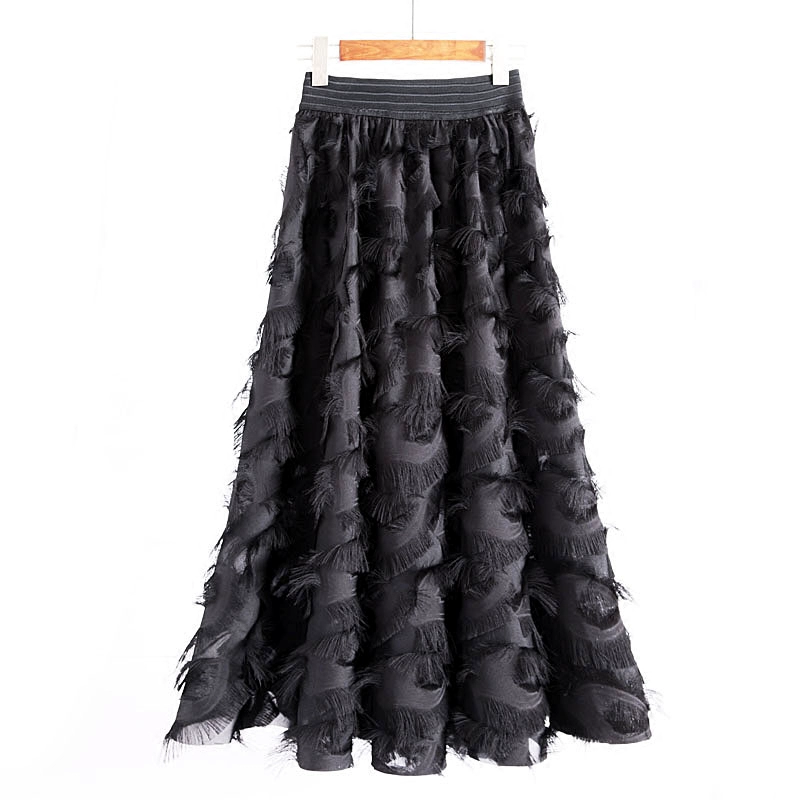 Váy lông mi 2020 Early Autumn Puff Skirt - Váy