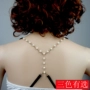 Mùa hè đồ lót trong suốt với dây đeo chéo chống trượt điều chỉnh thời trang vẻ đẹp liền mạch trở lại dây đeo kim loại ngọc trai dây đeo đồ lót gợi cảm