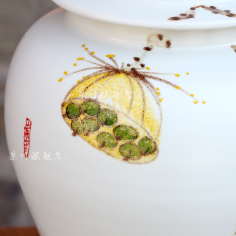 Jingdezhen ceramics is pure and fresh and contracted hand - made lotus vase general jar of home sitting room study office furnishing articles