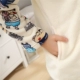 Nhật Bản và Hàn Quốc Crayon Shinchan Pyjama Mùa đông dài tay Flannel dày phim hoạt hình nam và nữ dịch vụ nhà bộ cotton đẹp mặc nhà Cặp đôi