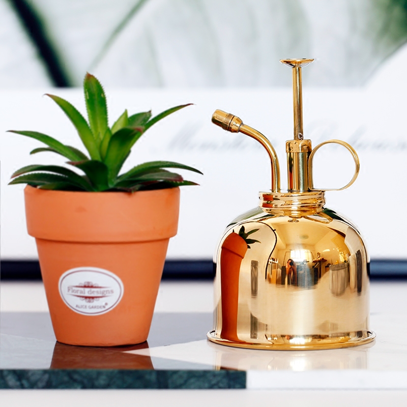 Mino Nordic ins Vintage Brass Kettle Sprinkler Gold Decorative Home Decoration Photography Props