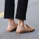 Sheepskin version~Spring loafers for women British style one-on-one small leather shoes two-wear flat-soled bean shoes single shoes for women