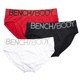 BENCH Benmingnian red underwear, hip-covering, breathable cotton mid-waist men's briefs, solid color and atmosphere BUB2033