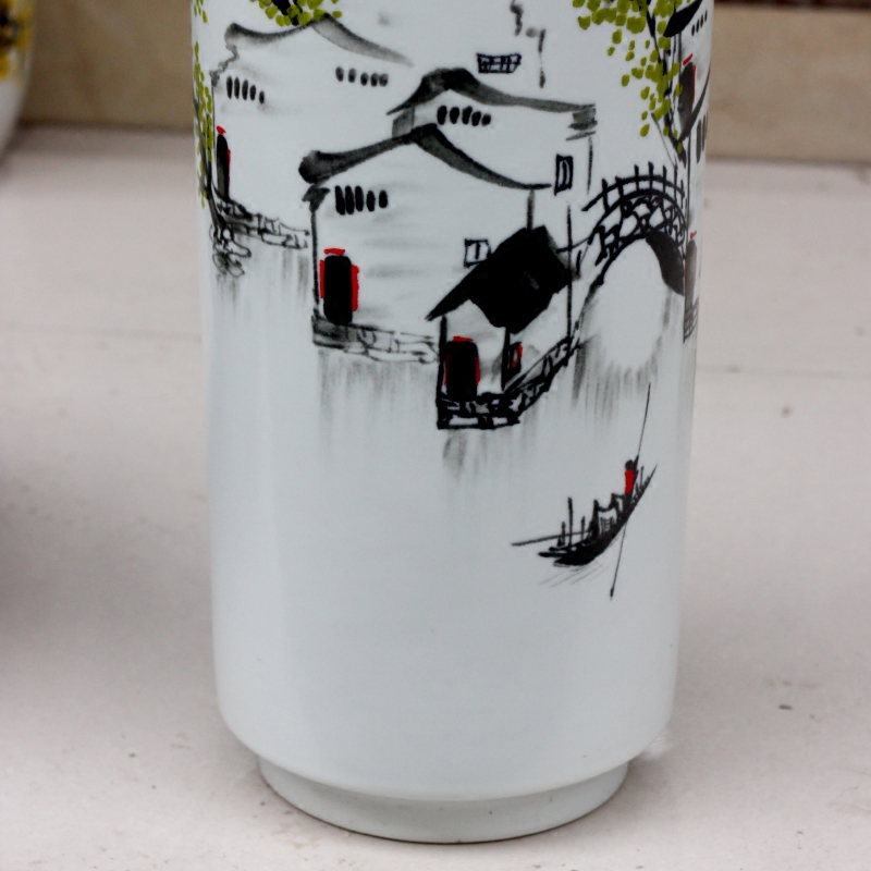 I and contracted in jingdezhen ceramics dried flowers big vase home sitting room hotel landing crafts decorations