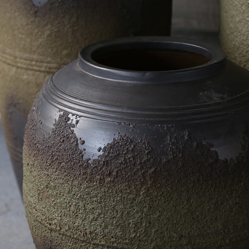 Jingdezhen ceramic vase dated pottery club theme garden villa large flower, flower receptacle