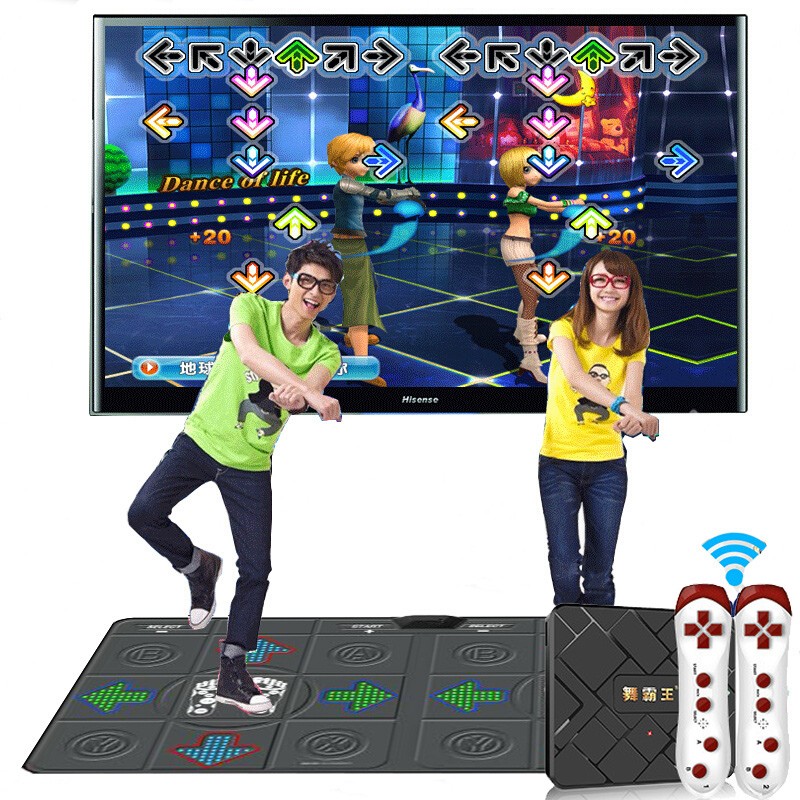 Dance Master [HD Game 105 Wireless] Thảm khiêu vũ dành cho trẻ em Double Home Somatosensory Game Console Jump - Dance pad