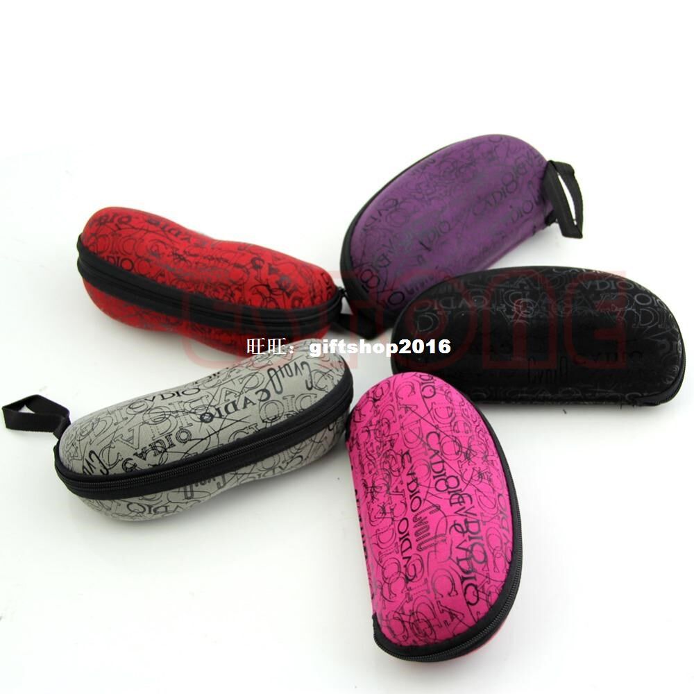 New Zipper Peanut Eye Glasses Sunglases Hard Case Portable