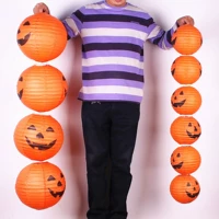 Lin Fang 42g Lễ hội ma Halloween Dress Up Bar Sắp xếp đồ dùng Pumpkin Light Jack Lantern / Pumpkin Paper Lantern - Sản phẩm Đảng / Magic / Hiệu suất phụ kiện hóa trang halloween