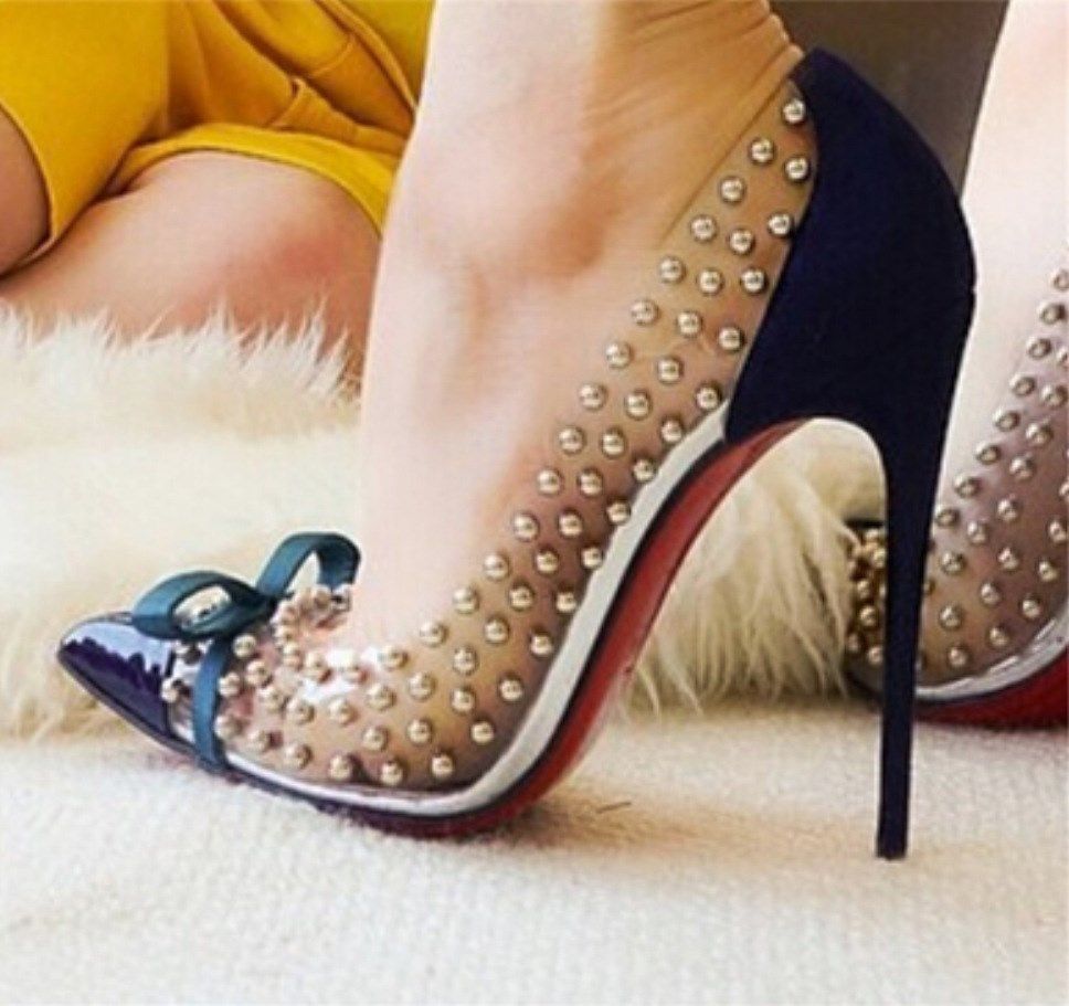 lady sexy rivet heels women stilettos high-heeled shoes