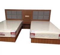 Nội thất Guiyang Khách sạn Phòng đơn Phòng tiêu chuẩn Nội thất Căn hộ Bảng điều khiển hiện đại Giường mềm Nệm kệ tivi gỗ kiểu hiện đại