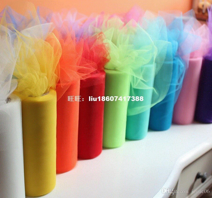 6x25yd Tulle Roll Spool Fabric Wedding Party Bow Deco