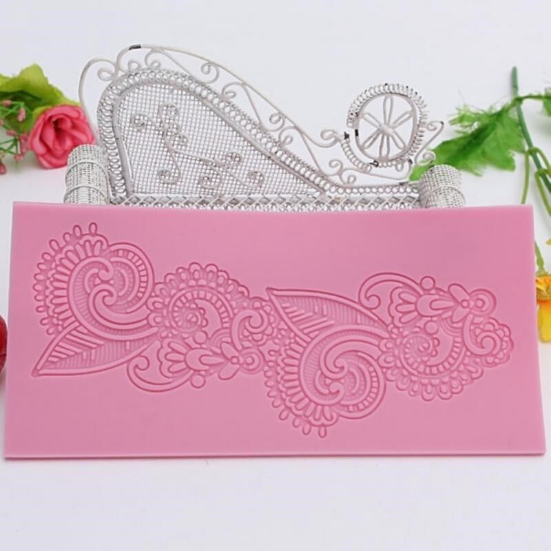 1 pcs silicone diy cake fondant mould flower lace mold sugar