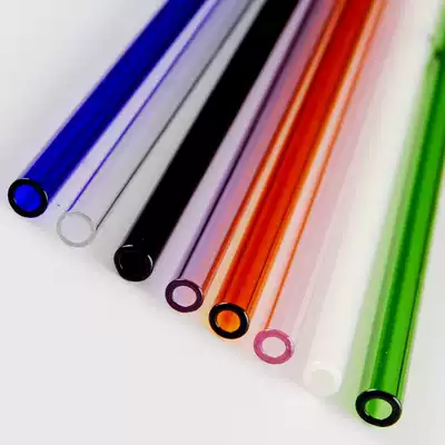 8mm Reusable Straight Pyrex Glass Drinking Straw