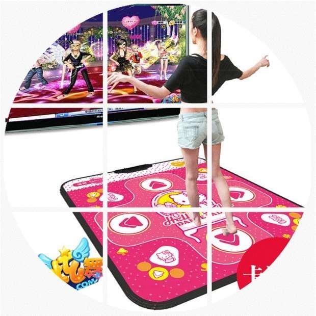 Jingford chăn kép sử dụng đồ chơi dày 11mm Người chơi đơn Trung Quốc chói mắt nhảy thảm nhảy máy tính TV 茗 U - Dance pad thảm nhảy game