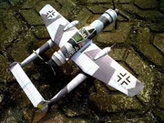 1:35 Thế chiến thứ hai Junkers Đức Ju EF112 máy tấn công mô hình giấy 3D DIY với hướng dẫn bằng giấy