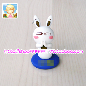 Soft pottery Xiaobai Anime peripherals Anime cartoon soft pottery model QQ expression soft pottery doll Dada rabbit
