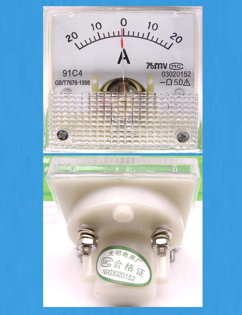 91C4 DC Double ± 20A Current Table Shanghai Light Electric Meter Factory