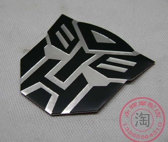 Decorative Love Car Transformers DIAMOND BOTS ALUMINUM STICKER ALUMINUM ALLOY ANTI-BRONZED APPLIER BLACK SMALL NUMBER 5 * 5CM