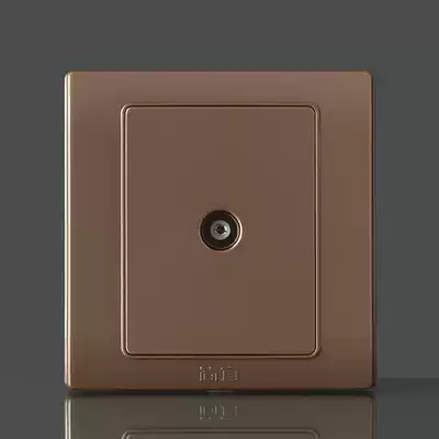 Crown reputation * Jianyi switch panel Golden TV one-point two-socket switch socket panel