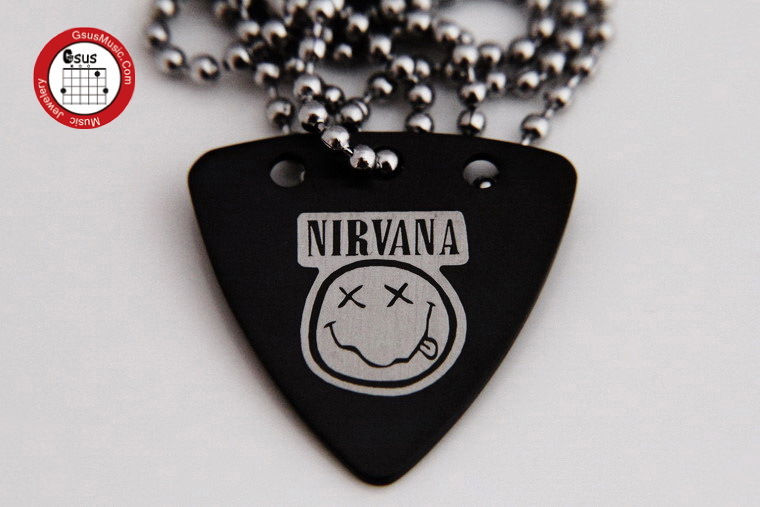 GsusMusic three-hole titanium steel pick necklace NIRVANA Nirvana Band Nirvana
