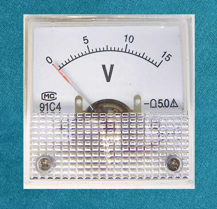 91C4 DC 15V voltmeter V