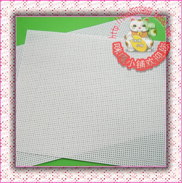 Cross stitch tool imported white cross embroidered pendant sleeve 18CT soft plastic embroidered cloth 14 * 11 cm