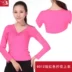 Chín khiêu vũ mùa thu và mùa đông dài tay vuông trang phục khiêu vũ blouse yoga tập thể dục mặc phương thức tập thể dục yoga nữ kích thước lớn thảm tập yoga cao su non Yoga