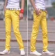 Spring Straight Tide Quần nam cho nam Teen feet Cotton Slim Quần nam giản dị Quần trắng Hàn Quốc - 3/4 Jeans