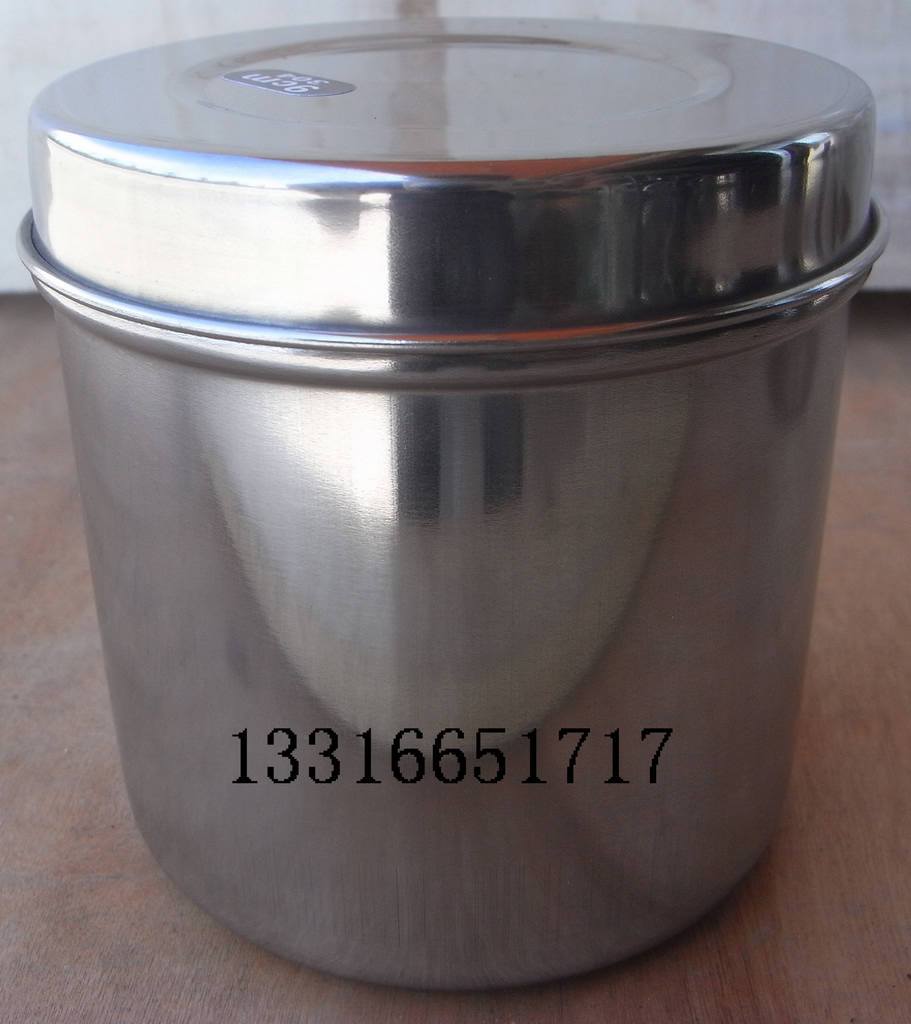 Stainless steel with lid, ointment jar, tin can with lid, diameter 9cm 90mm