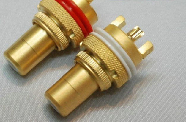 High - grade gold - plated RCA socket Lotus socket signal input seat center copper material