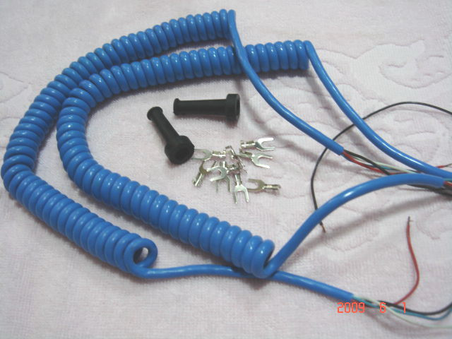 Quality mine explosion proof telephone curve handle line spring wire receiver line (blue flame retardant) 