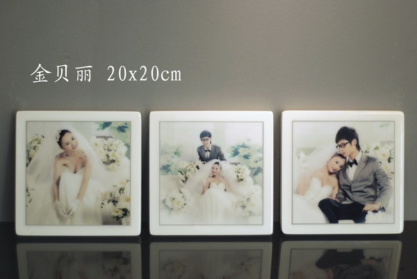 16x16 inch single golden beili crystal Korean crystal white jade carved ivory wall photo frame Korean image frame