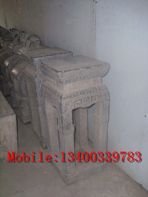 Stone carving decoration Stone carving flower shelf Home decoration Bluestone flower holder Bluestone old flower holder 033