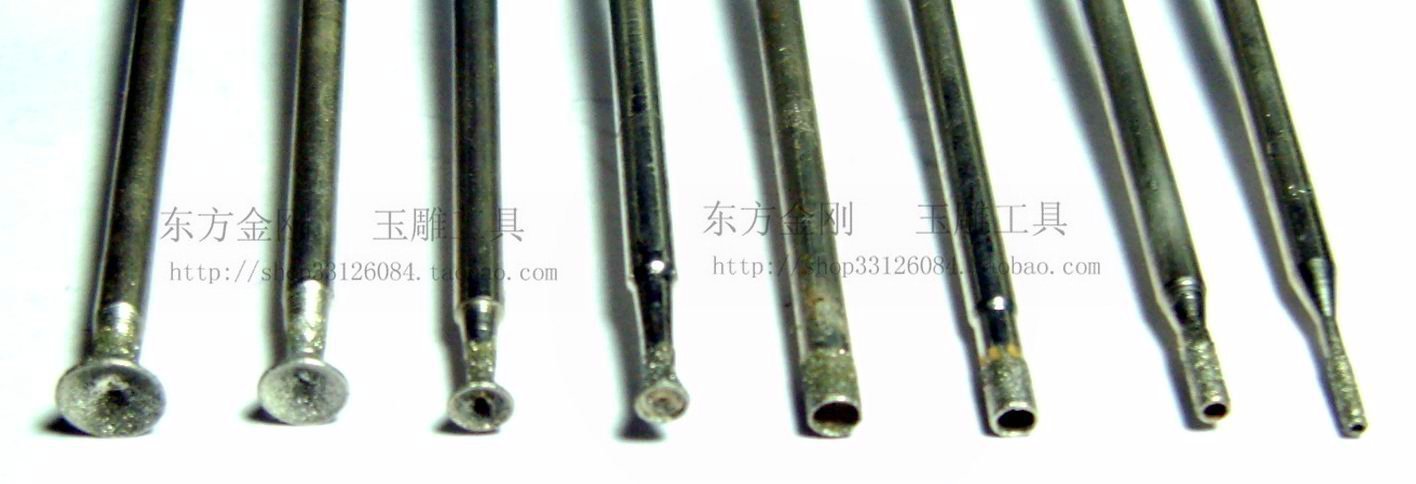 16 packs of 2 35 handle jade carving tools - diamond grinding needle - suction eye series (qt-16)