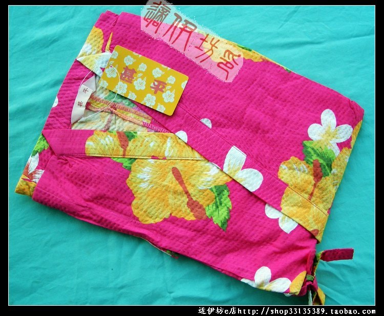 Japanese girl kimono cotton performance suit Big children's suit