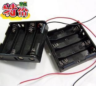 4节AA电池盒 5号电池盒 小车底盘电源盒 单片机电源盒 机器人配件