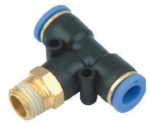 Pneumatic joint T-type threaded tee PB12-02 inserted 1 outer diameter 2MM trachea 2 points