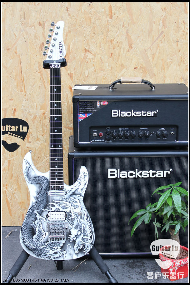 (Qinlu Musical Instruments) Schecter ZK-T6 Original Dragon Signed by Shinichi Kobayashi