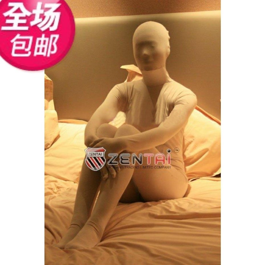 Skin-colored velvet brushed 380D all-inclusive tights with zipper Tailor-made jumpsuit