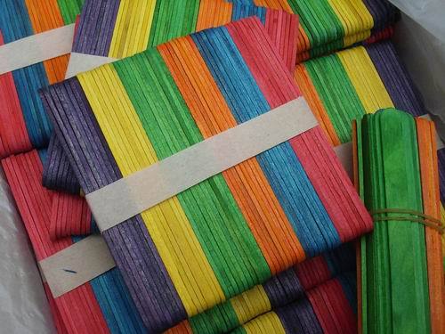 Christmas Thanksgiving DIY Artisanal Wood Strips Model Small House Material Color Ice Cream Bar 114 (6 Thrones